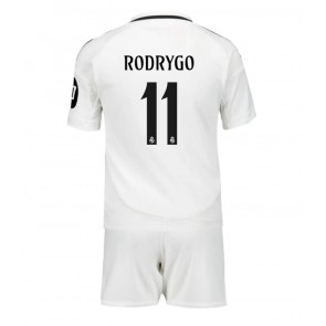 Real Madrid Rodrygo Goes #11 Domaci Dres za Dječji 2024-25 Kratak Rukavima (+ kratke hlače)